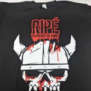 T-Shirt Ripé “Tu pisse du sang”